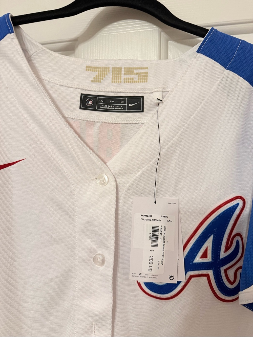 Atlanta Braves Ozzie Albies Nike City Connect Baseball Jersey NWT Women’s XXL - Picture 2 of 5